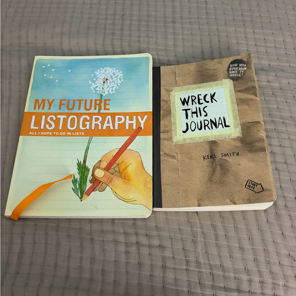 2 Piece- My Future Listography & Wreck This Journal - $20 Journaling Bundle